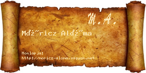 Móricz Alóma névjegykártya